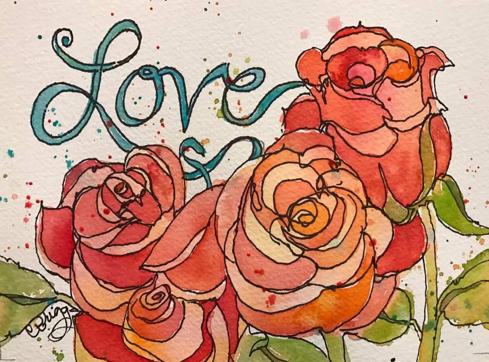 Love Rose Blog Cindy Briggs Art Watercolor Painting