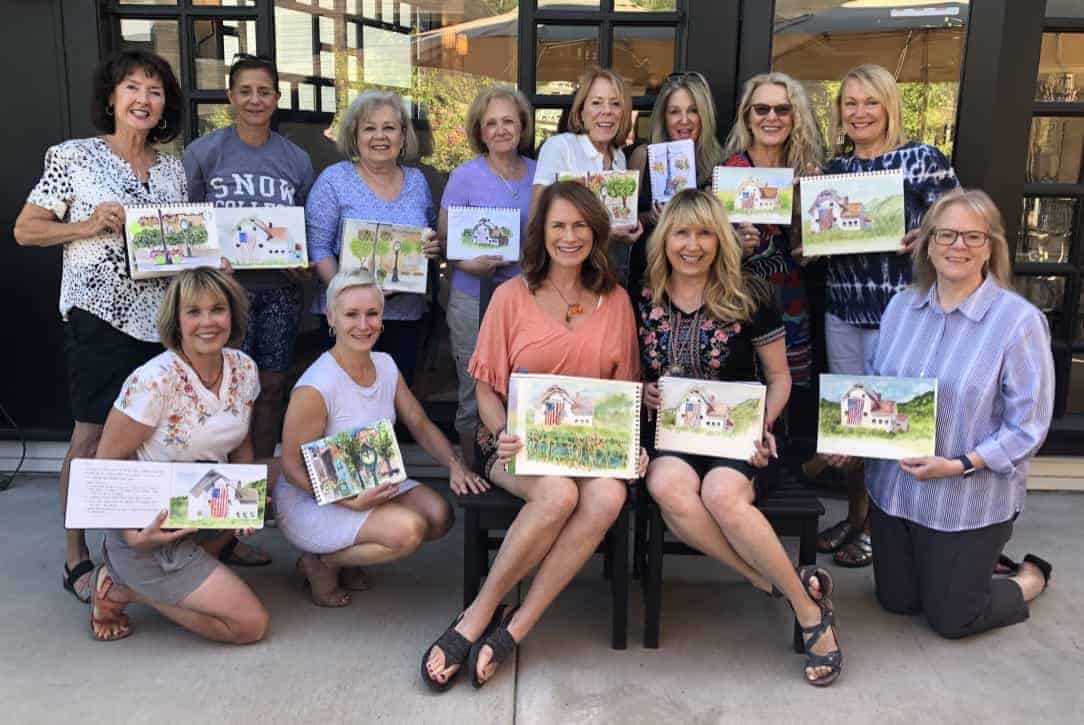 Plein Air Workshops happy students © Cindy Briggs