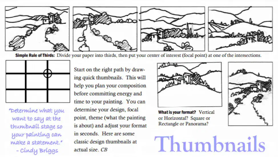 Starting with Watercolors—Inspiration Thumbnails