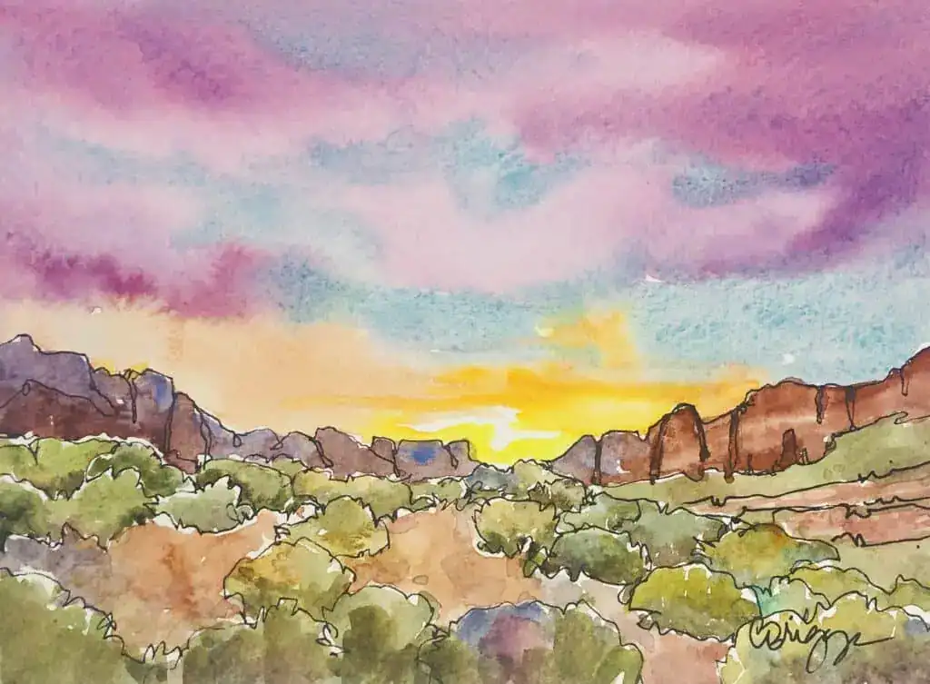 How to Paint a Sunset Sky