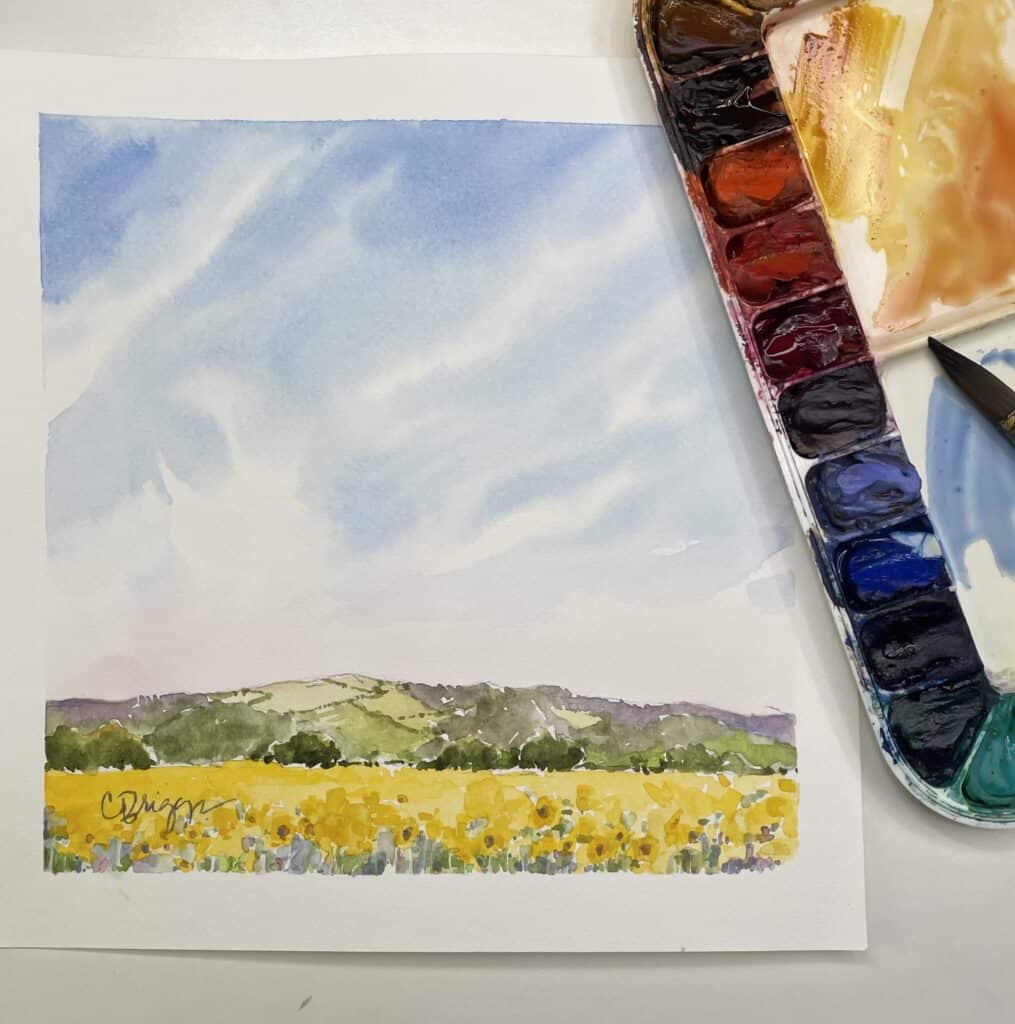 How to Paint Wispy Cirrus Clouds