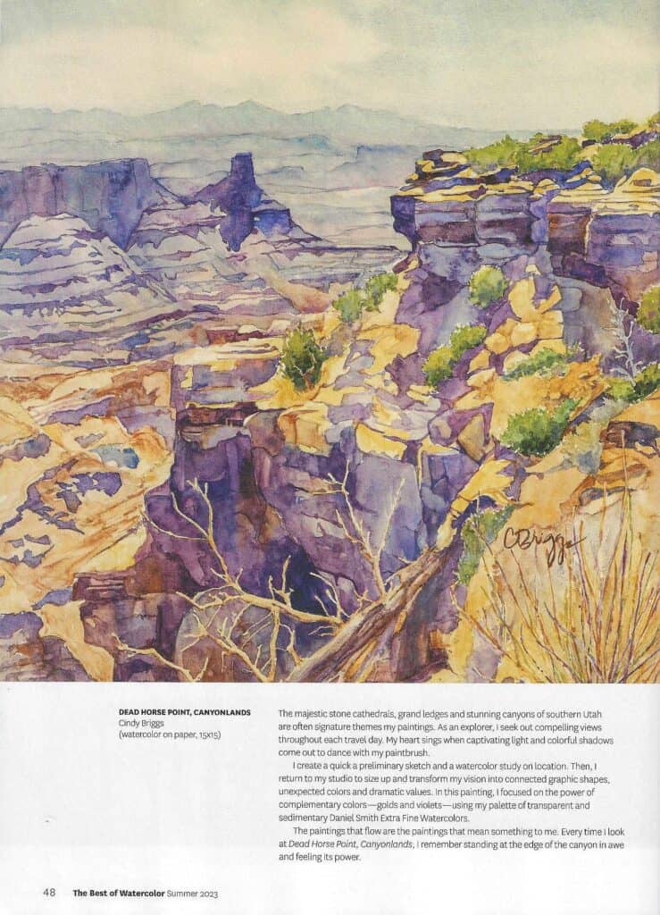 Cindy Briggs Painting on The Best of Watercolor - SPLASH 24 Cover