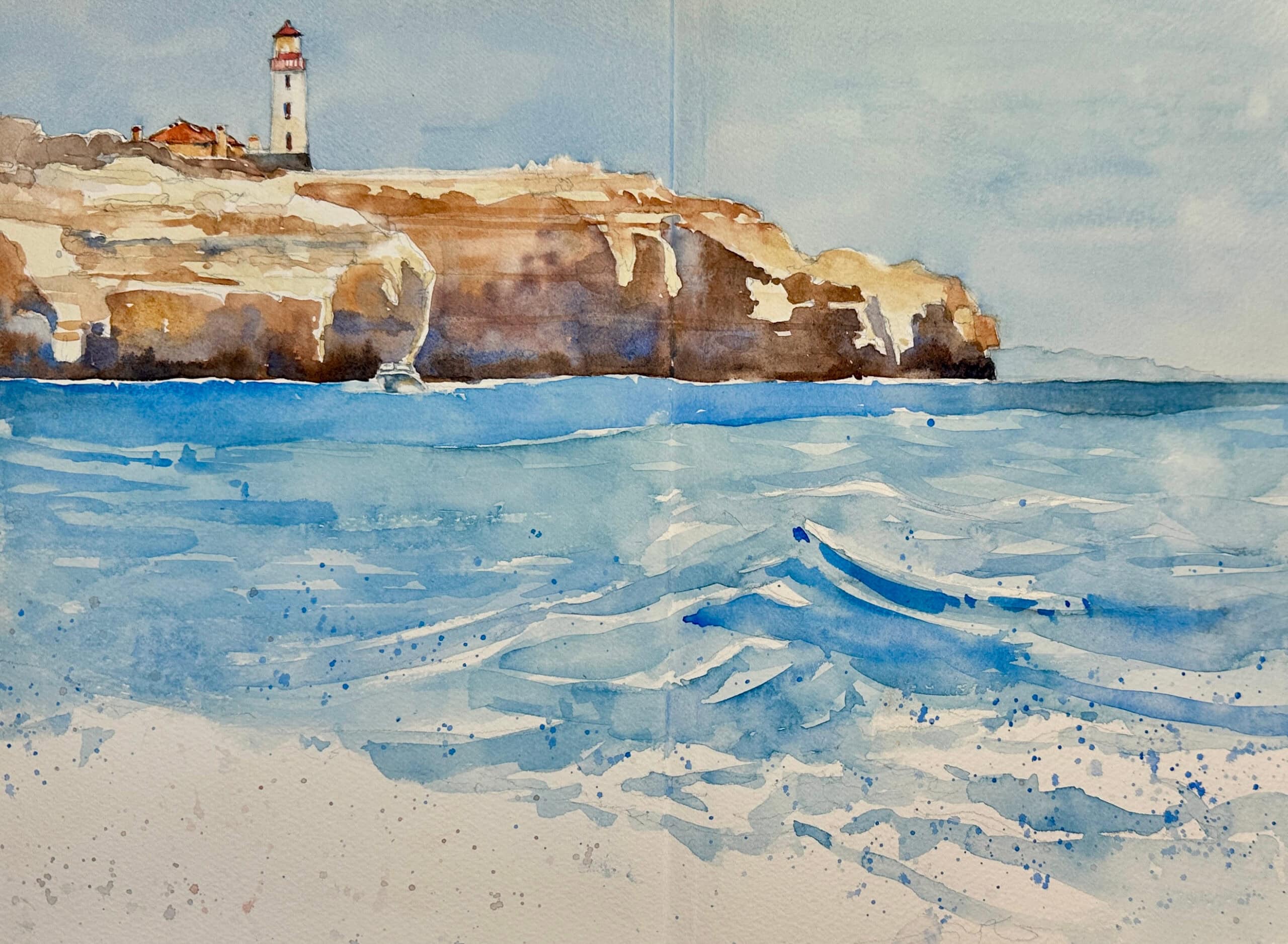 beach landscape photo 3 scaled 1 Home Cindy Briggs Art Watercolor Painting