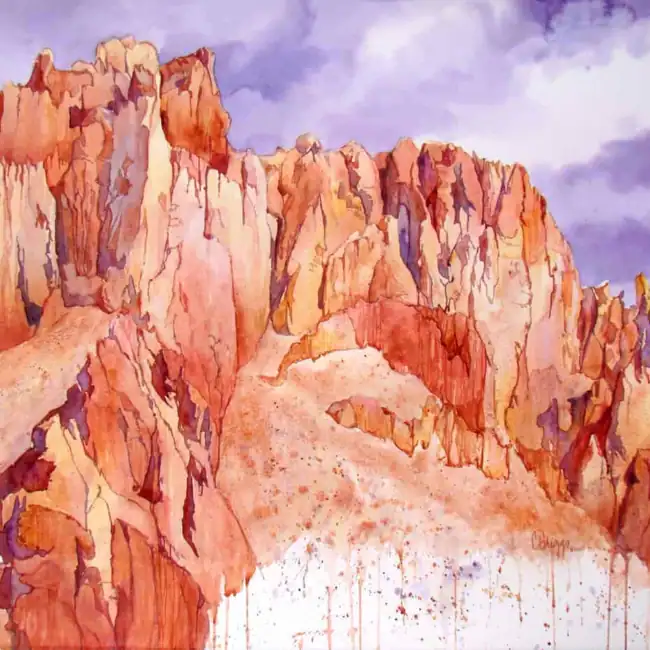 Ascendence, Smith Rock State Park Cindy Briggs Art Watercolor Painting Ascendence, Smith Rock State Park