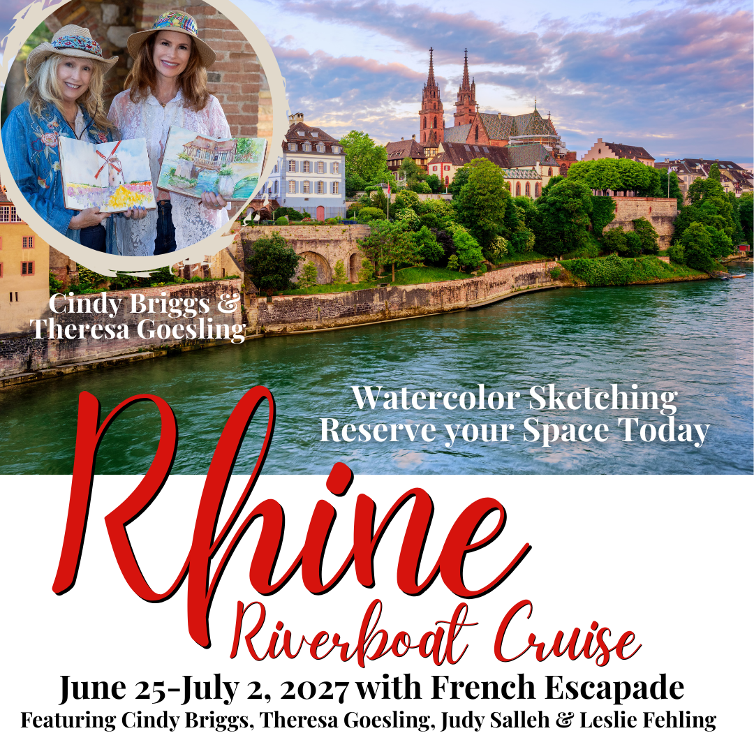 Sketching Workshop on the River Rhine - Cindy Briggs
