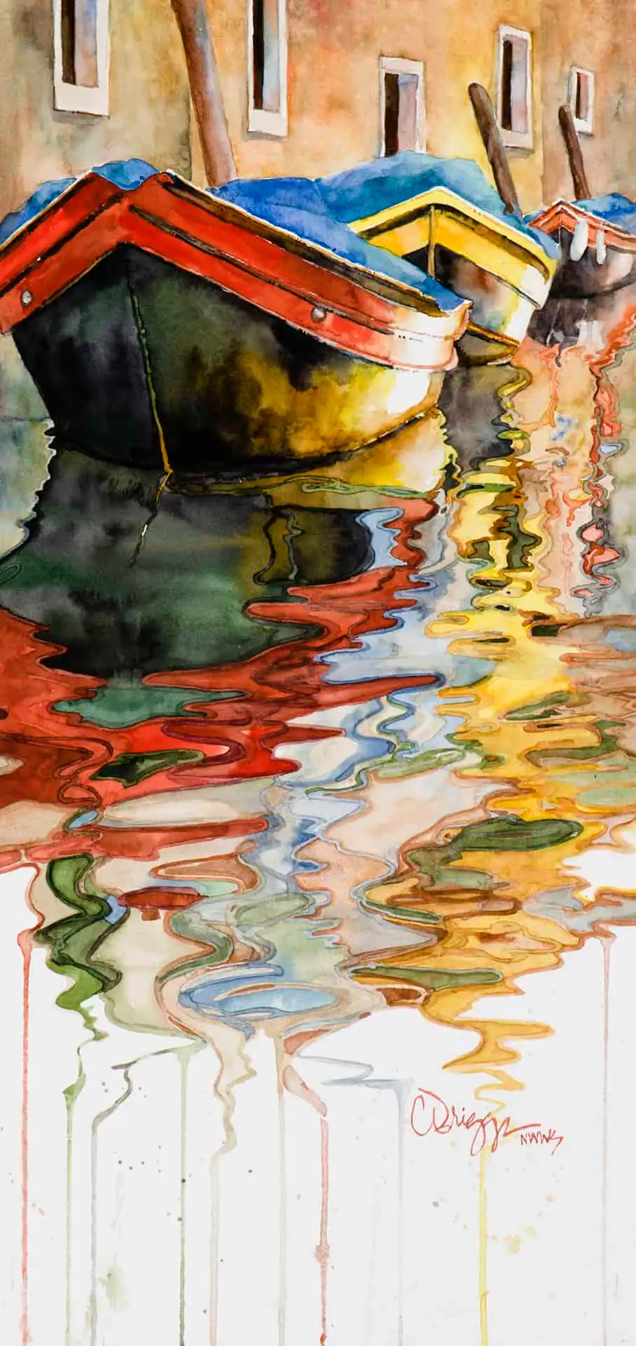Solo noi tre Venezia Solo Noi Tre Cindy Briggs Art Watercolor Painting