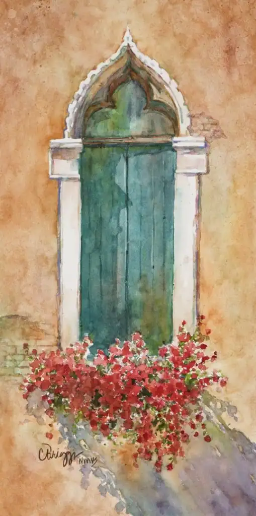 Venezia Windowscape Cindy Briggs Art Watercolor Painting Venezia Windowscape Venezia Windowscape Cindy Briggs Art Watercolor Painting