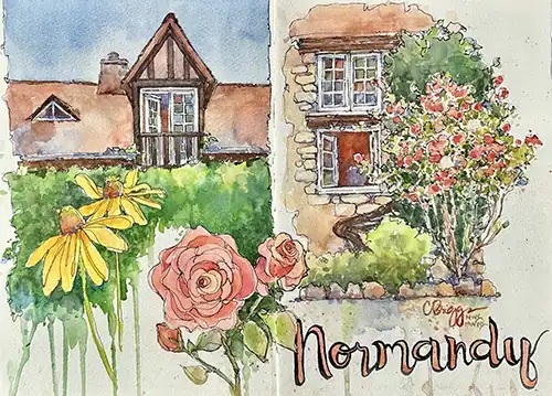 watercolor quick sketch winter2 Watercolor Journaling: Quick-Sketch for a Day | Smithsonian Studio Arts | Online Watercolor Workshop Cindy Briggs Art Watercolor Painting