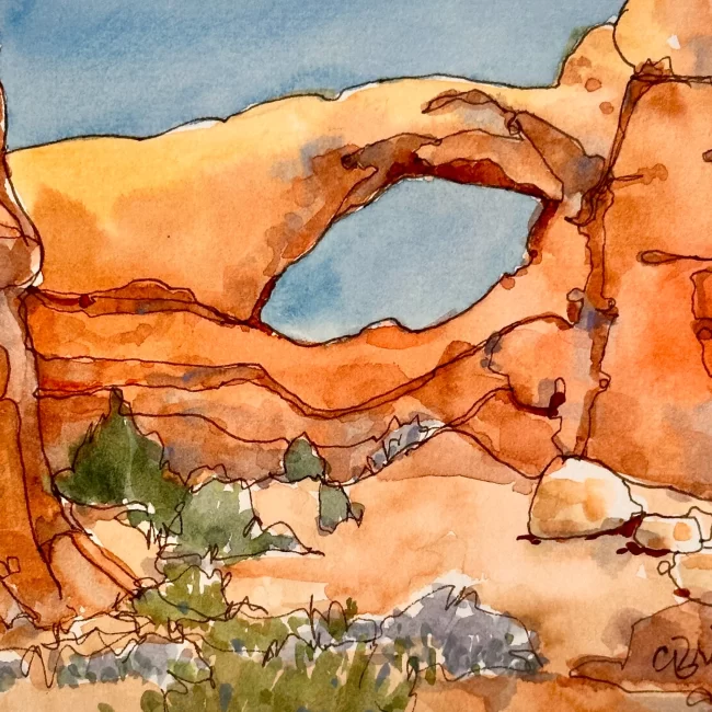 10 Arches National Park Quick Sketch Watercolor Journaling 6 x 8 Collections Cindy Briggs Art Watercolor Painting
