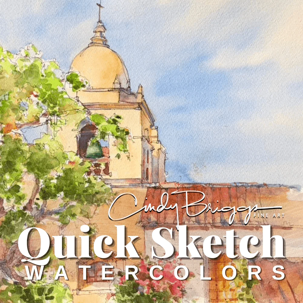 2 Quick Sketch Home Cindy Briggs Art Watercolor Painting