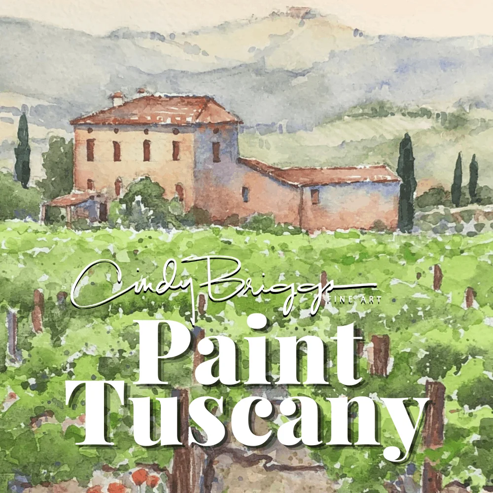4 Paint Tuscany Home Cindy Briggs Art Watercolor Painting