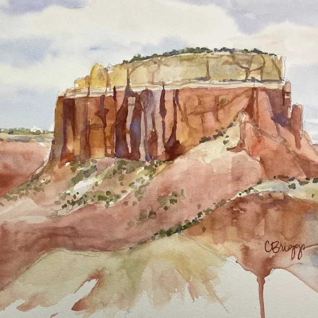 7 Ghost Ranch 9 x 12 600 Collections Cindy Briggs Art Watercolor Painting