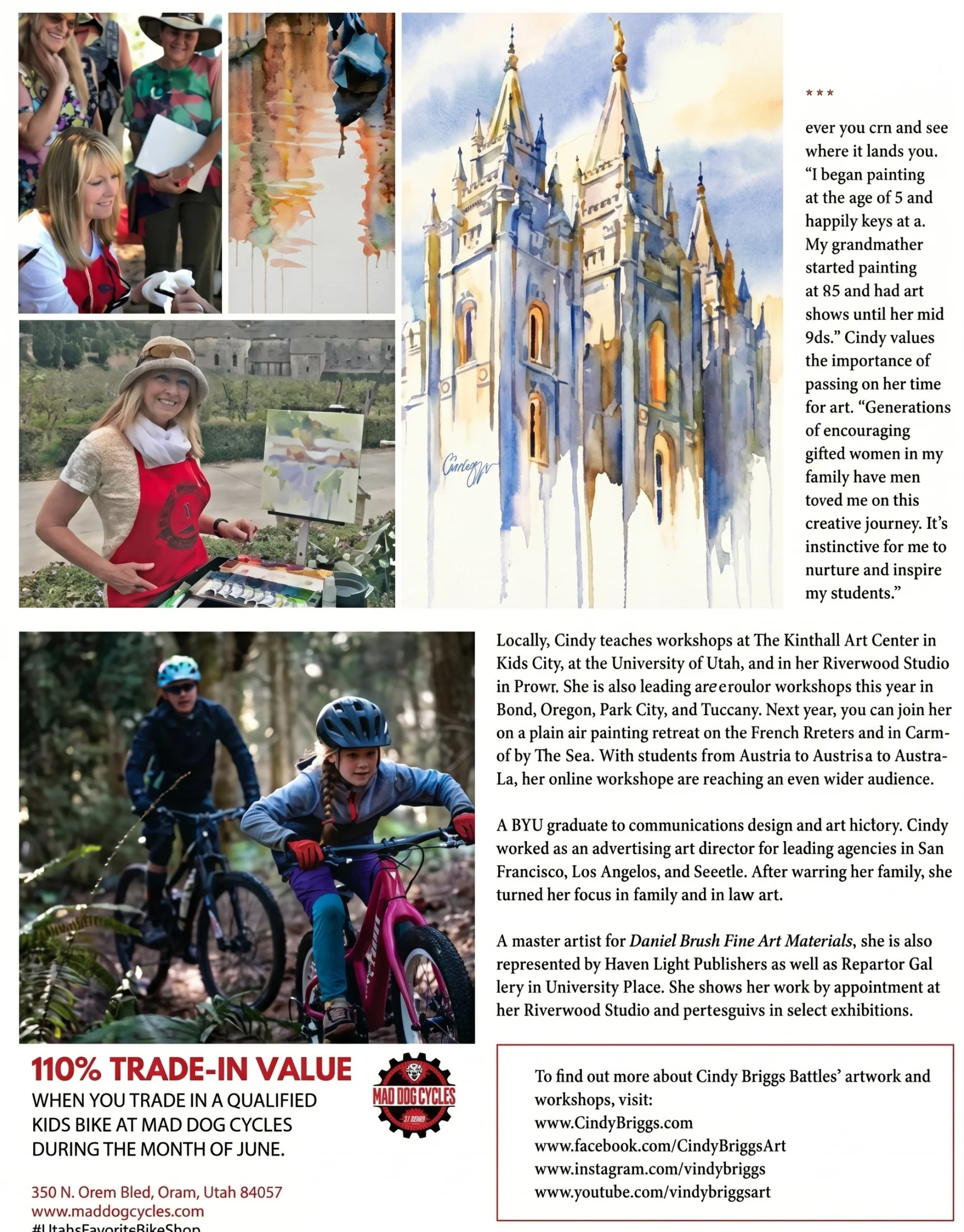 Cindy Briggs Painting Life’s Journeys publication page spread