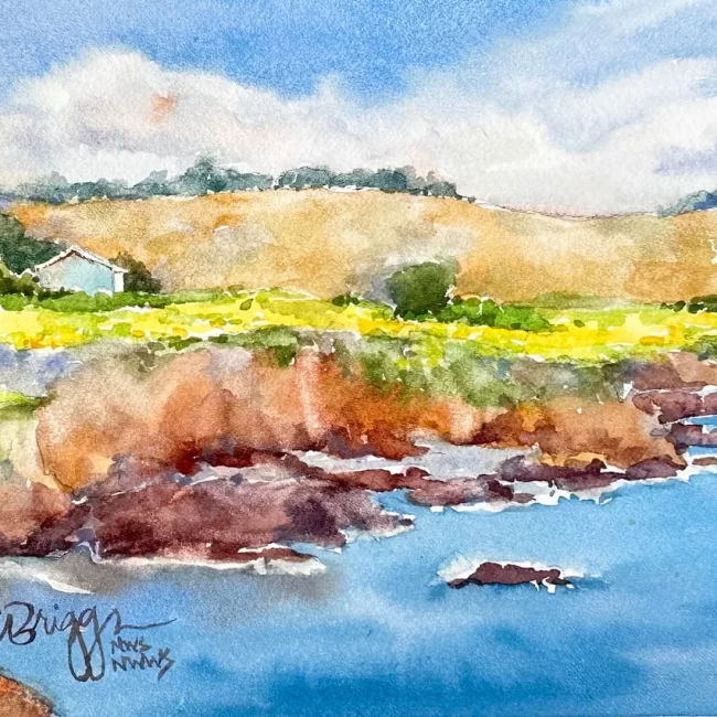 California Coastal Colors 5.5 x 10.5 350 copy Collections Cindy Briggs Art Watercolor Painting