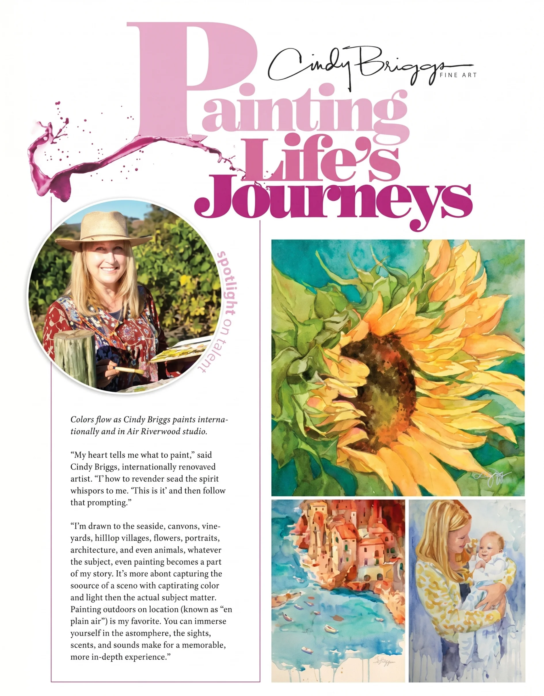 Cindy Briggs Painting Life’s Journeys publication feature