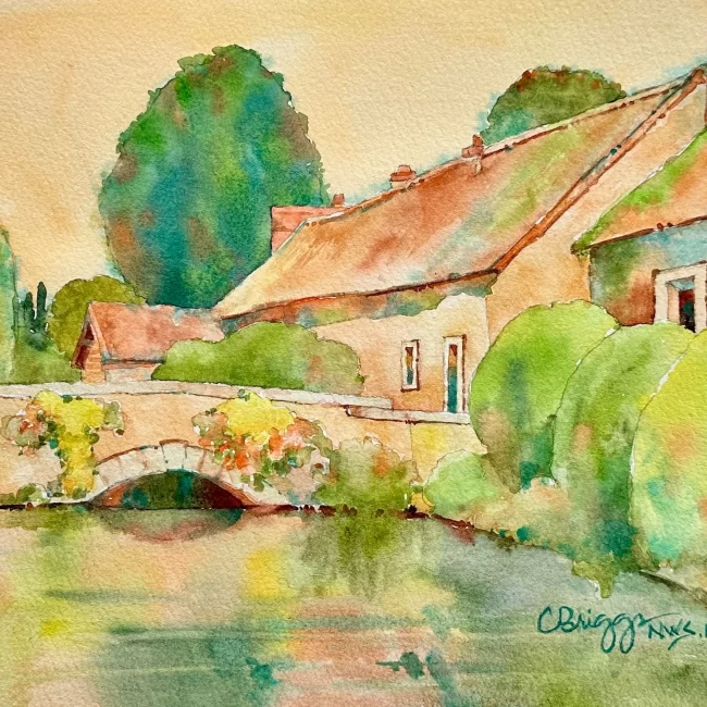 8 Near Giverny 9 x 12 WC copy Near Giverny WC Cindy Briggs Art Watercolor Painting