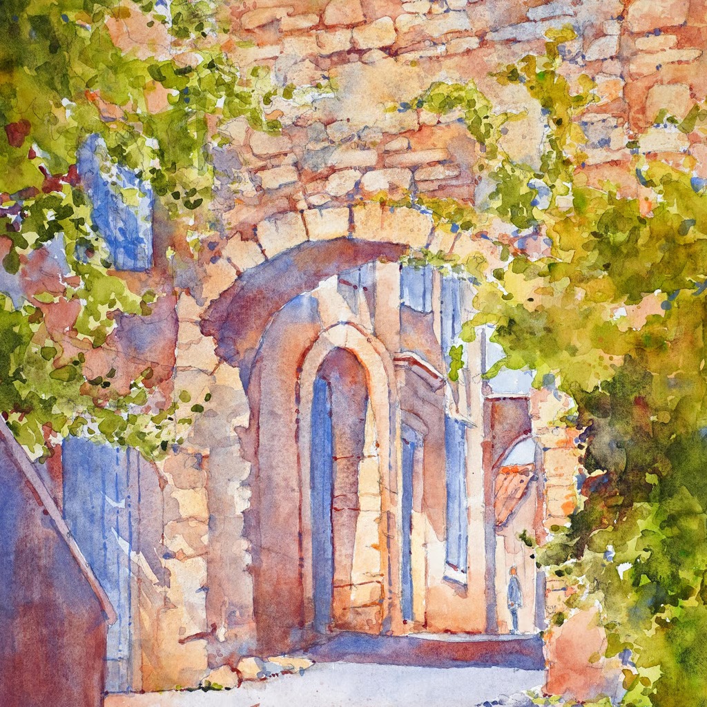The Poetry of Stonework | Online Watercolor Workshop with Cindy Briggs Cindy Briggs Art Watercolor Painting cindy-brigg
